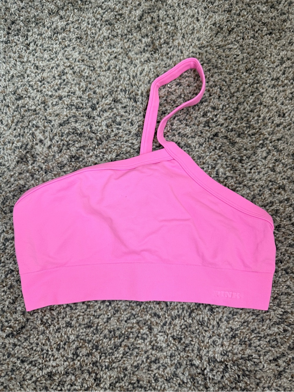 Pink by Victoria’s Secret One-Shoulder Pink Sports Bra